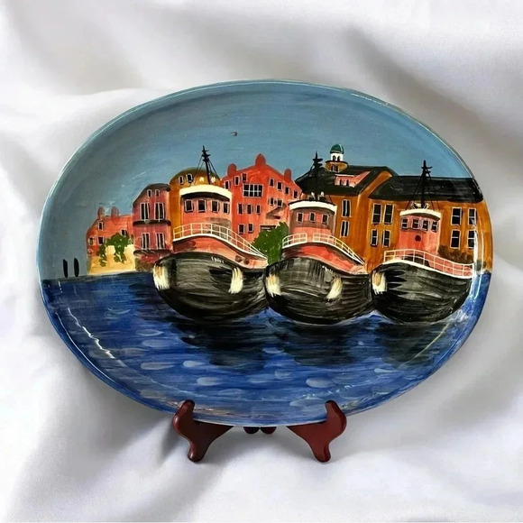 Roseanna Other - Roseanna Henning Original Hand Painted Tugboat Decorative Plate